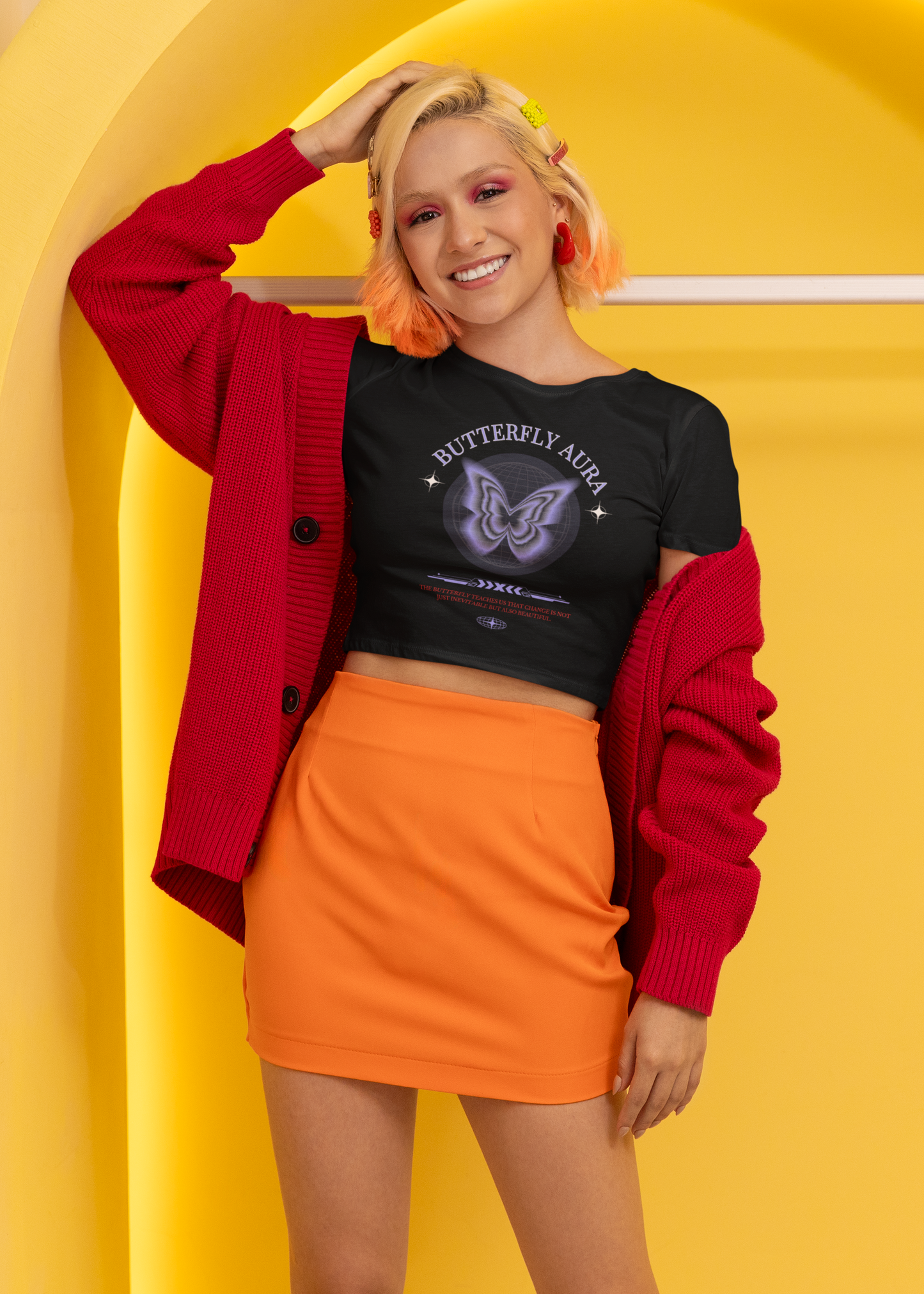 Butterfly Aura Crop Top