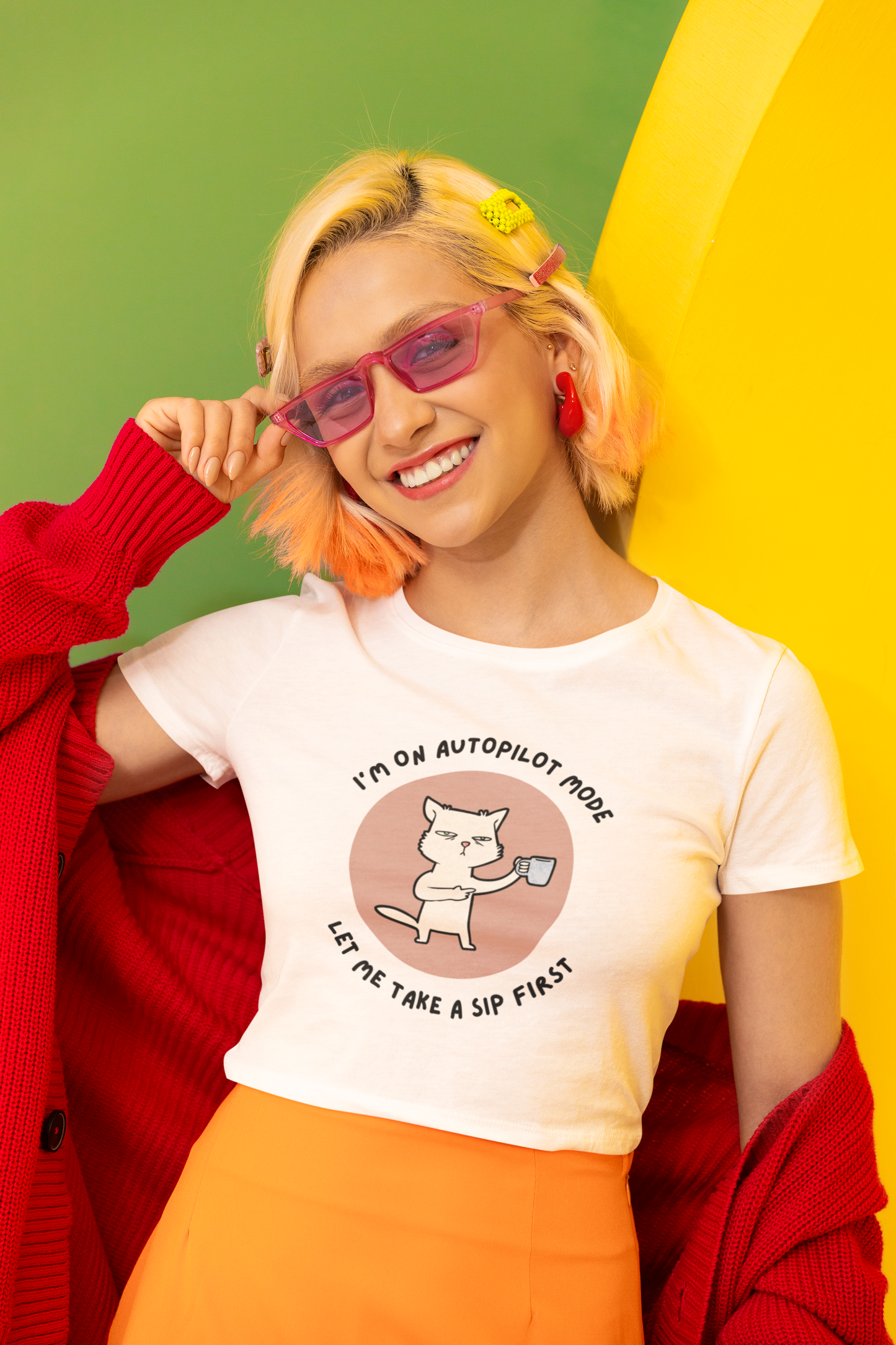I'm on autopilot mode crop top