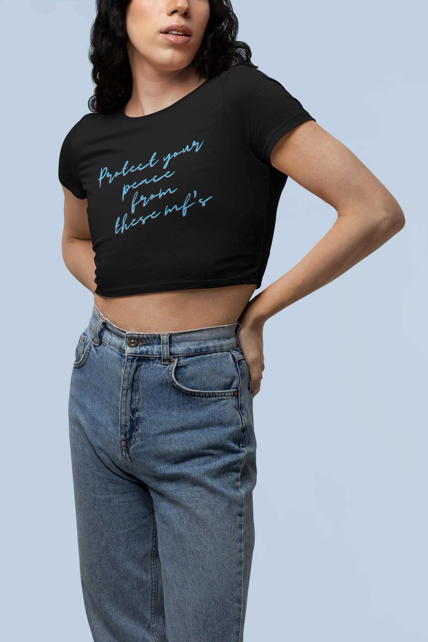 Protect your peace from these mf's crop top