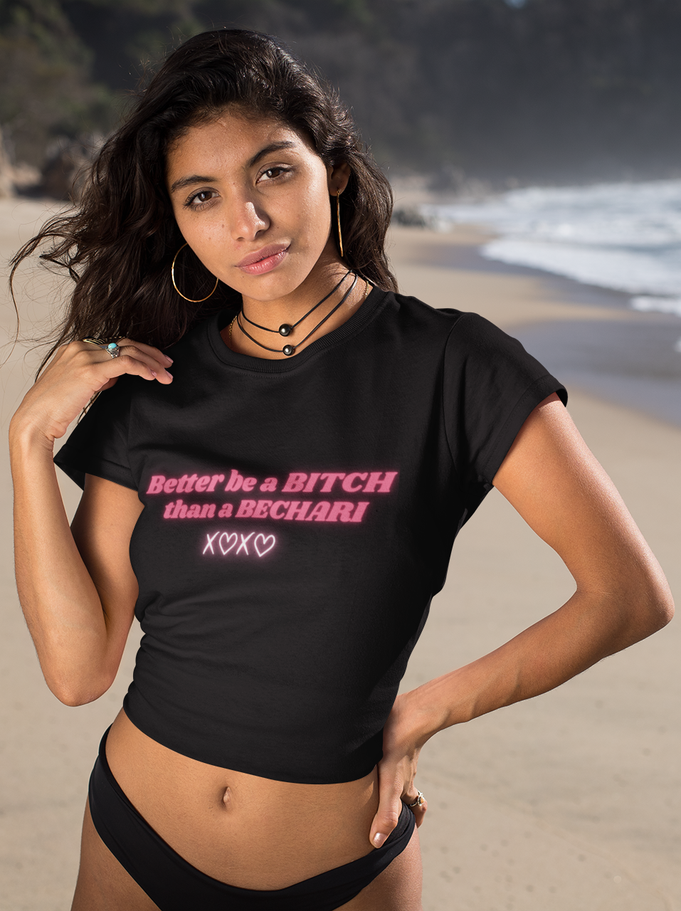 Better be a bitch than a bechari crop top
