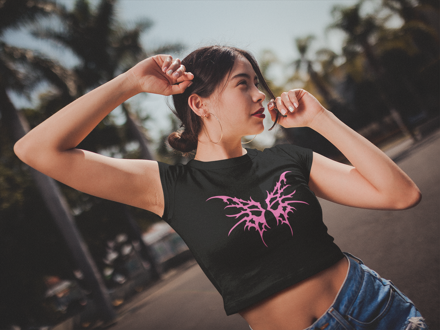 Pink Wings Crop Top