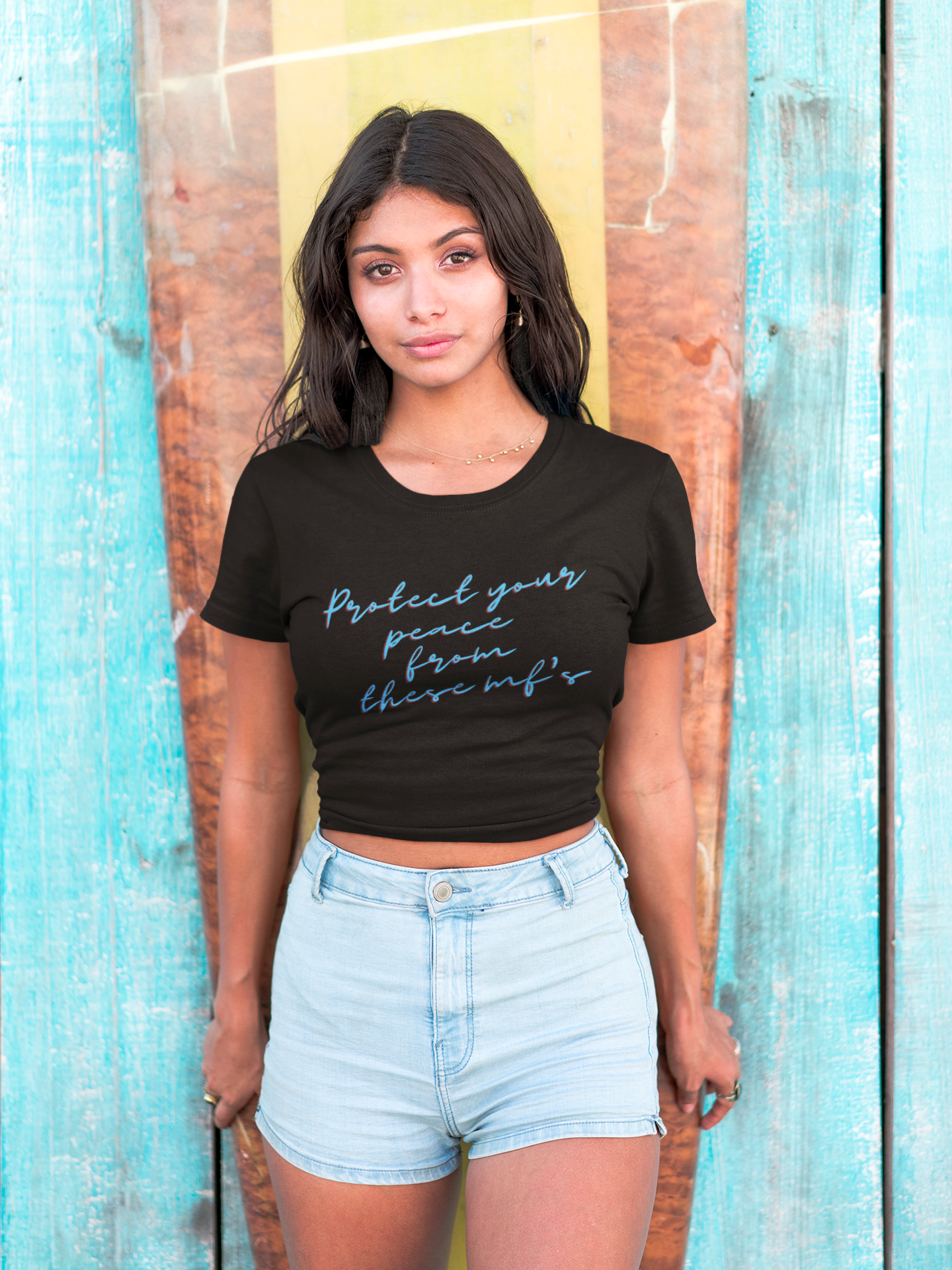 Protect your peace from these mf's crop top