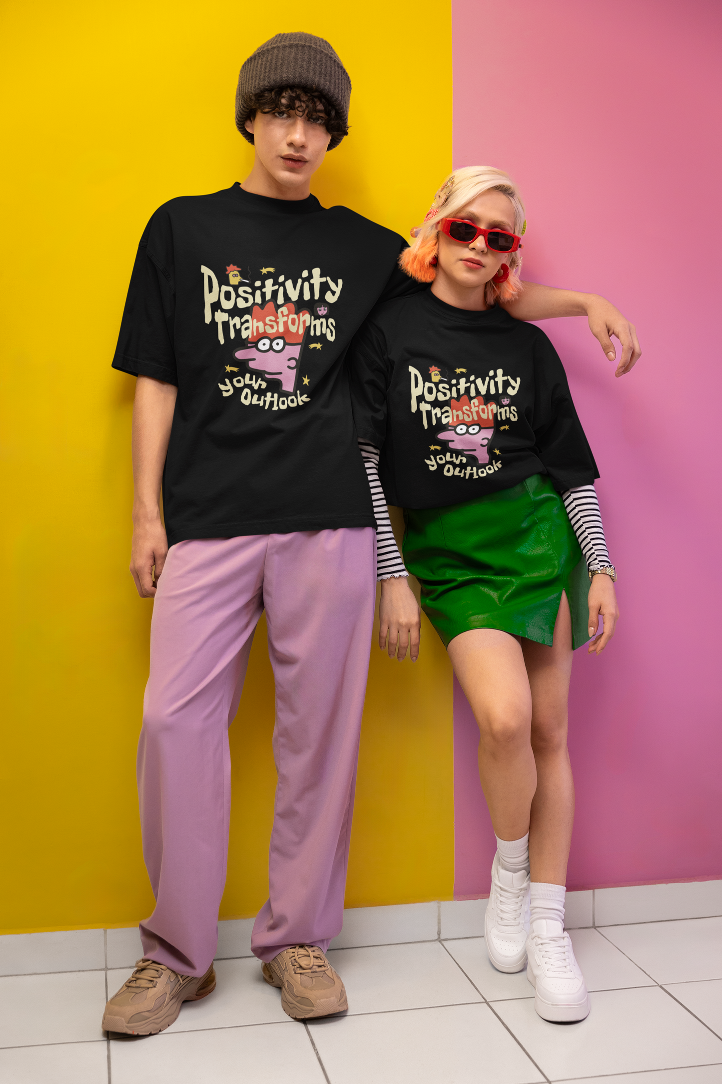 Positivity transforms your outlook T-shirt