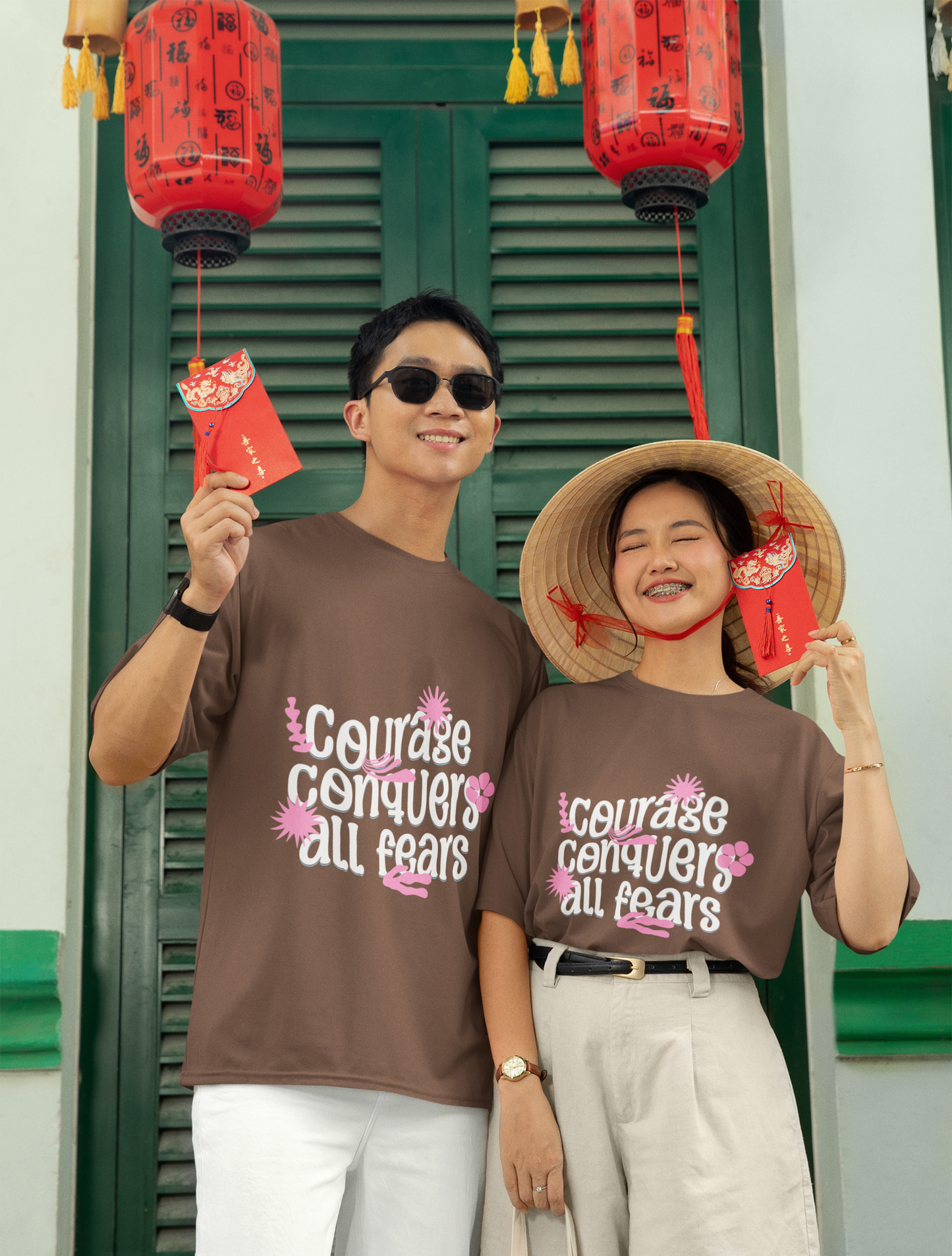 Courage Conquers all fears T-shirt