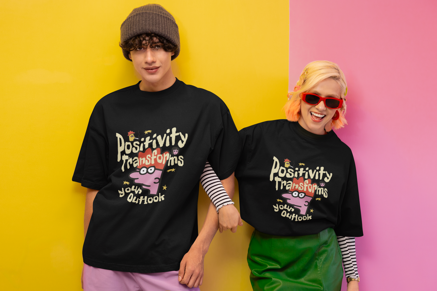 Positivity transforms your outlook T-shirt