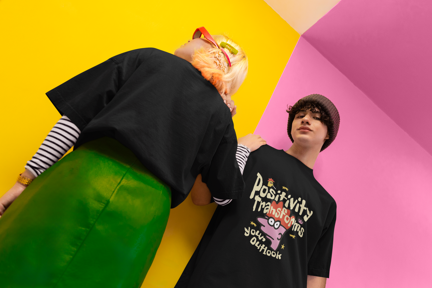 Positivity transforms your outlook T-shirt