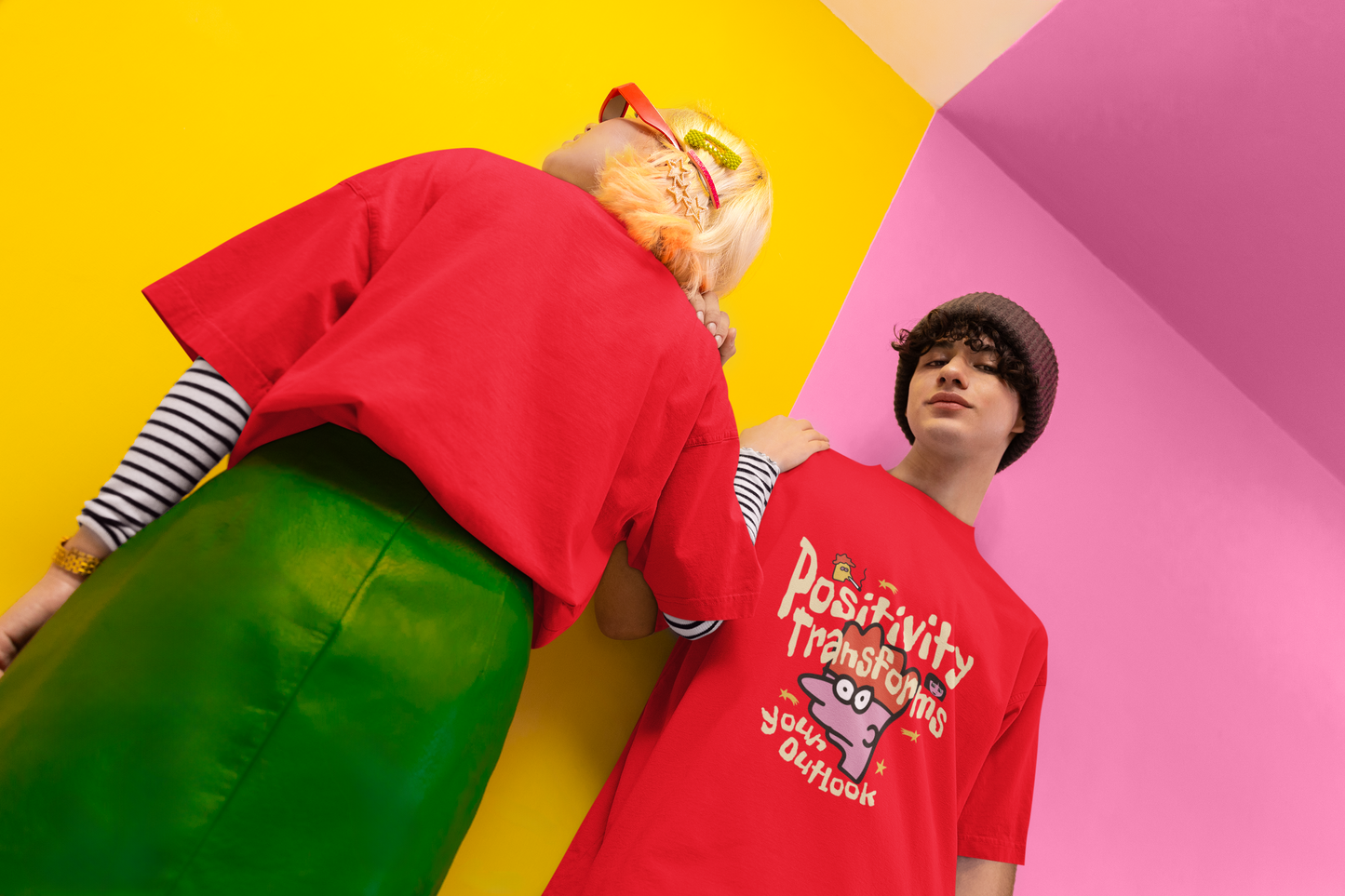 Positivity transforms your outlook T-shirt